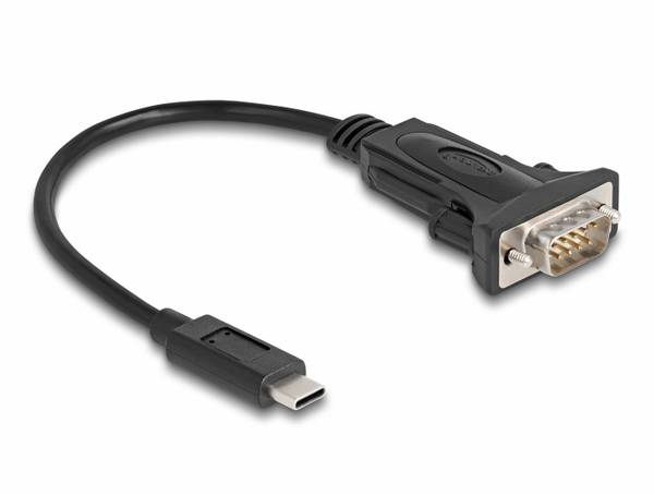 Delock USB 2.0 adapter [1x złącze męskie USB-C - 1x szeregowe (9 pin)] 64125 0 mm