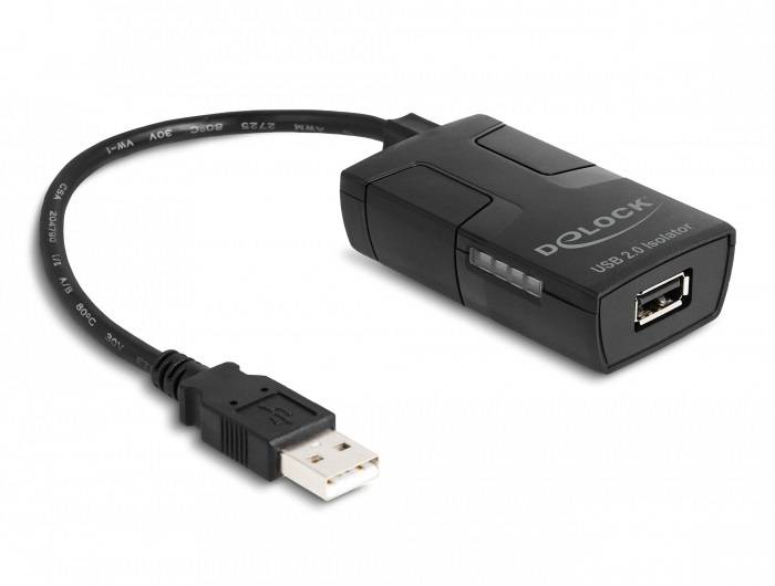 Адаптер Delock USB 2.0 [1 штекер USB-A 2.0 - 1 гнездо USB-A 2.0, гнездо DC 3,5 мм] 64225 0 мм