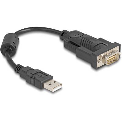 Kabel adapter USB do VGA z wtyczką USB i gniazdem VGA, umożliwia podłączenie komputera do monitora VGA.