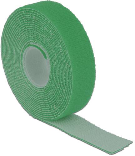 Delock 18730 Taśma rzepowa do wiązania element z pętelkami i haczykami (D x S) 3 m x 20 mm zielony 1 szt.
