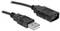 Dwa czarne złącza USB na białym tle; po lewej wtyk USB-A, po prawej gniazdo USB-A.