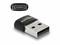 Adapter USB z interfejsami USB-A i USB-C, w czarnym kolorze.