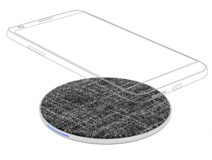 Індуктивний зарядний пристрій Delock 1.1 A 65919 65919 Тип виходу: USB-C (мама), чорний, сірий