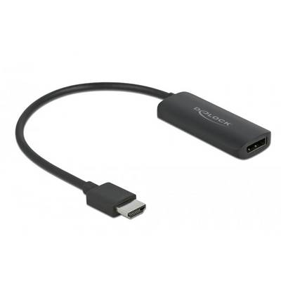 Czarny adapter HDMI z wtyczką HDMI na jednym końcu i gniazdem HDMI na drugim końcu, idealny do połączeń wideo.