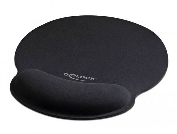 Delock 12559 Podkładka pod mysz z żelową poduszką pod nadgarstek   czarny
