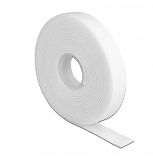Застібка-липучка Delock 18376 (Д x Ш) 3 м x 3000 мм біла 1 шт.