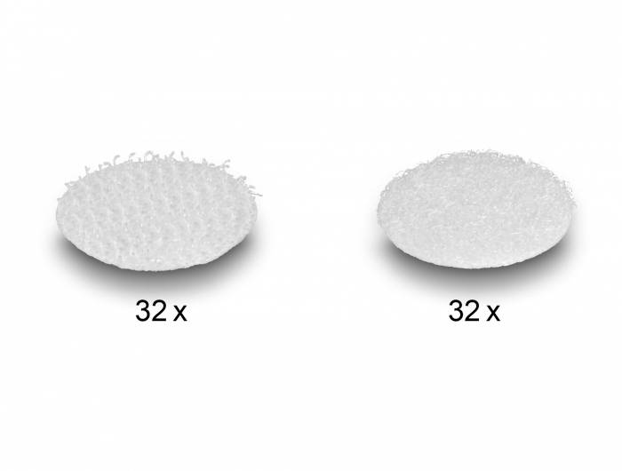 Delock Rzep okrągły biały 64 szt.-1