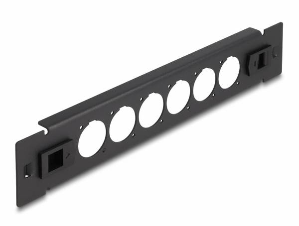 Delock 66899  Patch panel 254 mm (10")  1 U czarny Niezamontowany
