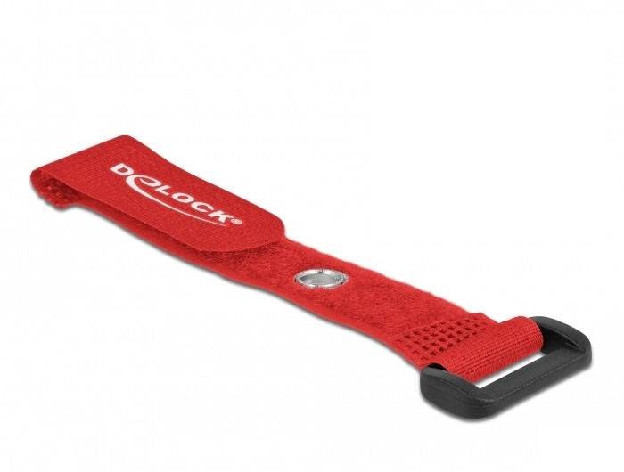 Delock Opaska kablowa na rzepy (D x S) 150 mm x 20 mm czerwony 5 szt.-1