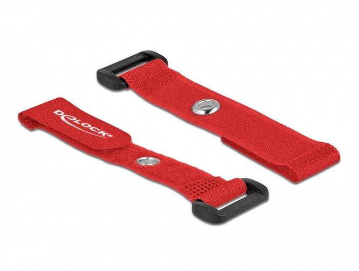 Delock Opaska kablowa na rzepy (D x S) 150 mm x 20 mm czerwony 5 szt.-2