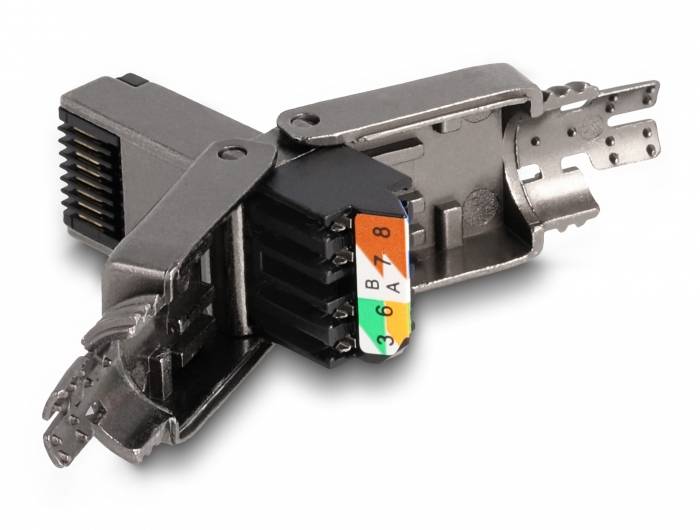 Delock 86514 Wtyczka RJ45 RJ45 Delock 86514 86514 Wtyczka RJ45 Ilość pinów 8P8C czarny 1 szt.-2