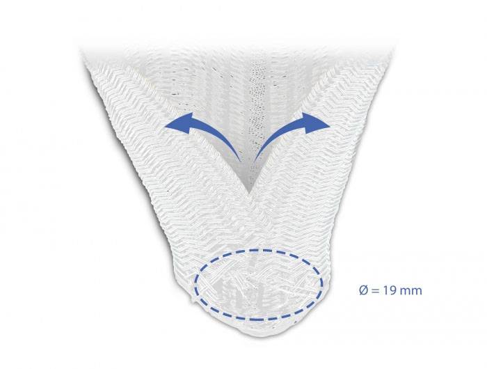 Delock 20810 20810 Wąż zbrojony biały poliester 5 m 20 mm (max) 1 szt.-2