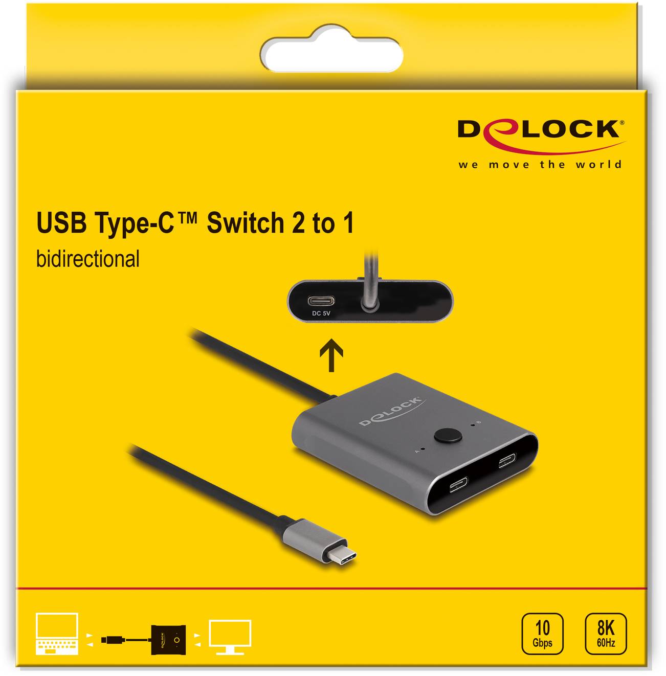 Przełącznik USB-C® (USB 3.2 Gen 2) Delock 11500 szary-3