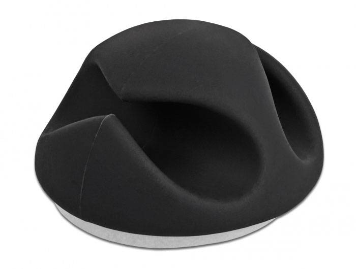 Delock Clips trzymający kabel termoplast czarny (S x W) 29 mm x 15 mm 6 szt. 18344-1