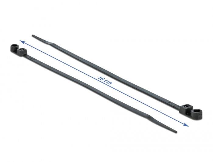 Delock 18949 Opaska kablowa czarny 10 szt.-2