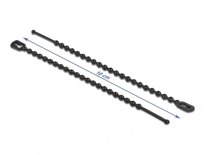 Delock 19566 Opaska kablowa czarny 100 szt.-2