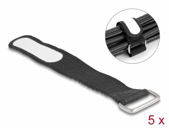 Opaska kablowa na rzepy Delock 19603, (D x S) 20 mm x 20 mm, 5 szt.-1