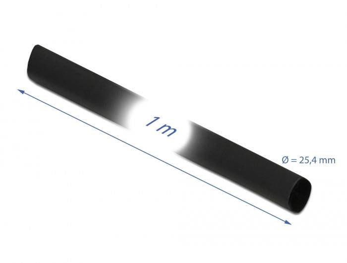 Delock 20663 Rurka termokurczliwa czarny 25.4 mm Współczynnik skurczu:4:1 1 szt.-2