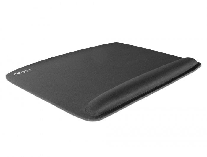 Delock 12601 Podkładka pod mysz Ergonomiczne czarny-1
