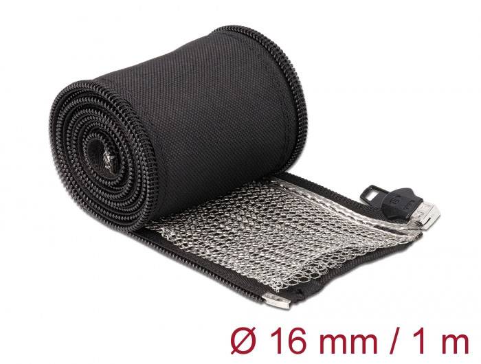 Delock 20845 20845 Wąż zbrojony czarny poliester 1 m 16 mm (max) 1 szt.-2