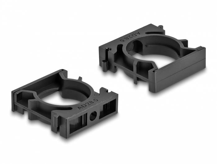 Delock Uchwyt węża kablowego Z przyłączem śrubowym tworzywo sztuczne czarny (Ø x W) 28.5 mm x 16 mm 4 szt. sztuka-2