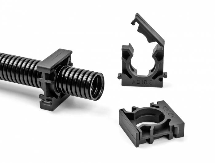Delock Uchwyt węża kablowego Z przyłączem śrubowym tworzywo sztuczne czarny (Ø x W) 28.5 mm x 16 mm 4 szt. sztuka-5