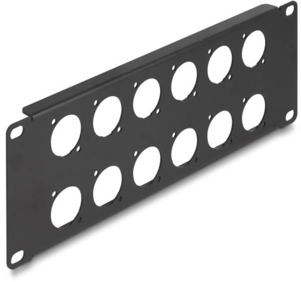 Delock 88054  Patch panel 254 mm (10")  2 U czarny Niezamontowany