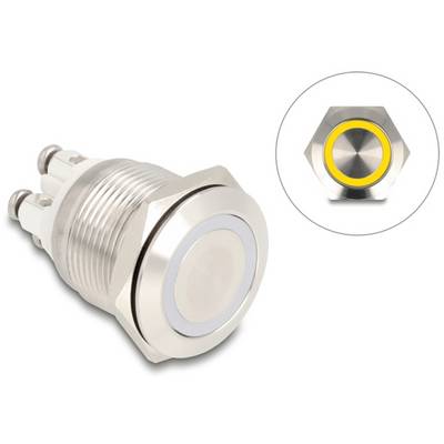 Delock 20979 20979 Przycisk 3 A 1 x wł/(wył) chwilowy żółty (S x G) 30 mm x 25 mm IP65 1 szt. pudełko-0