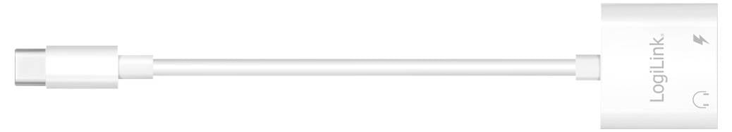 LogiLink USB-C, аудіоадаптер [1x USB-C - 1x USB-C роз'єм-мама, USB-C роз'єм-мама (Power Delivery)] UA0433