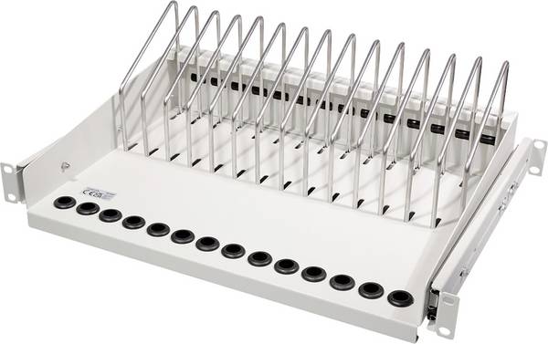 LogiLink SF100G 19 cal  Półka na urządzenia  4.5 U  rozsuwalna  jasnoszary