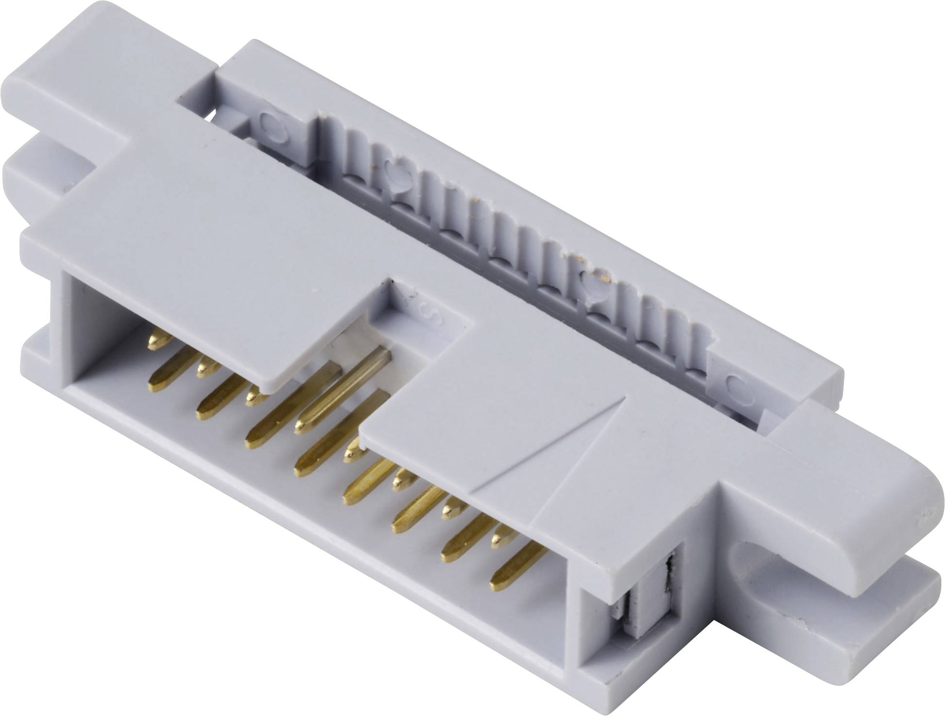 TRU COMPONENTS TC-13537808 Złącze męskie z kołnierzem montażowym Wymiary siatki: 2.54 mm Ilość pinów: 16 Ilość rzędów: 2-0