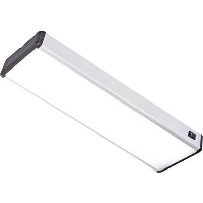 Prostokątna lampa sufitowa z czarnym włącznikiem na wąskiej krawędzi.