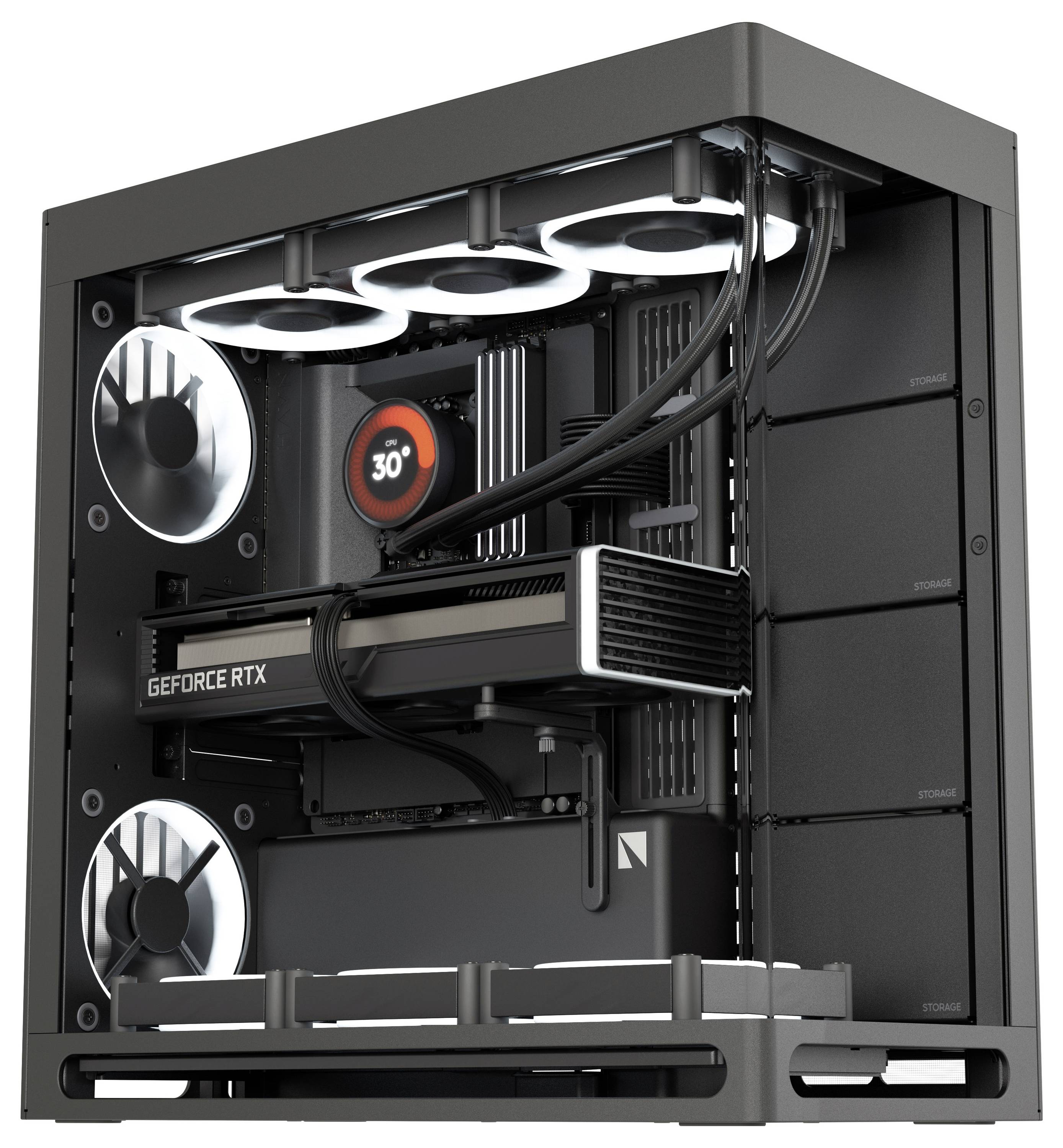 Корпус HAVN HAVN HS 420 для ПК, Midi Tower, E-ATX, із загартованого скла - чорний Корпус Midi Tower, Ігровий корпус, Корпус для ко