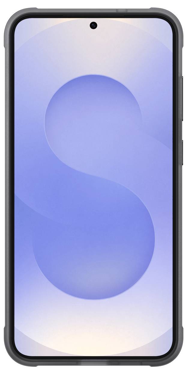 Nowoczesny smartfon z jasnym ekranem, na którym wyświetlane jest abstrakcyjne niebieskie wzornictwo. Urządzenie posiada ciemną obudowę.