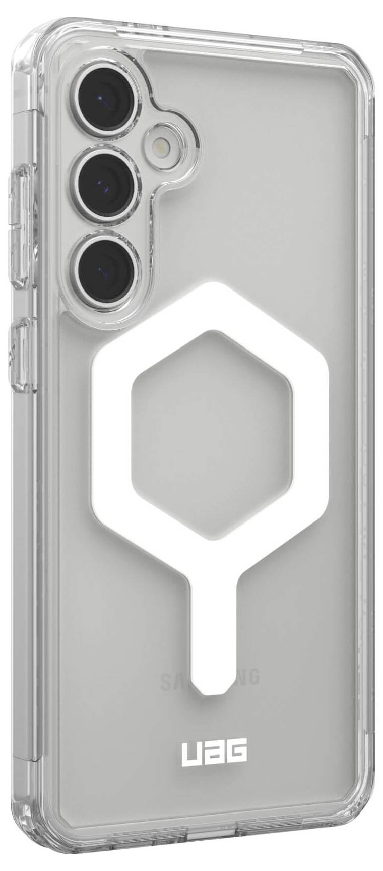 Przezroczyste etui na telefon komórkowy, kompatybilne z MagSafe i z wzmocnioną ochroną aparatu.