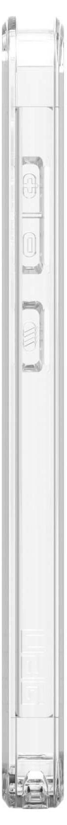 Długi, wąski, przezroczysty przedmiot z dwoma widocznymi przyciskami po bokach; może być obudową urządzenia elektronicznego.