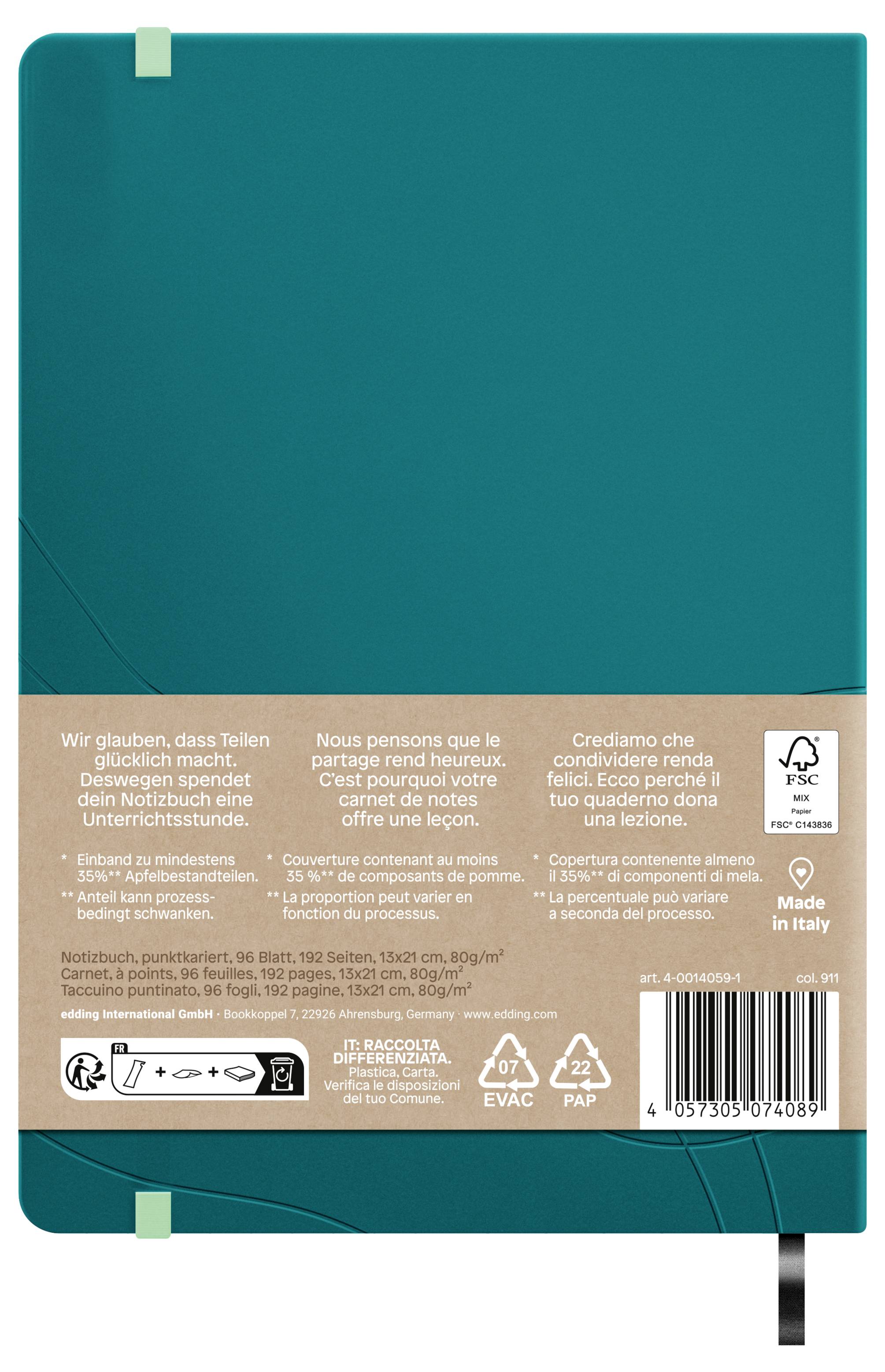 4-0014059-1 4-0014059-1 Лінійка для блокнота чорного кольору Кількість аркушів: 192 DIN A5