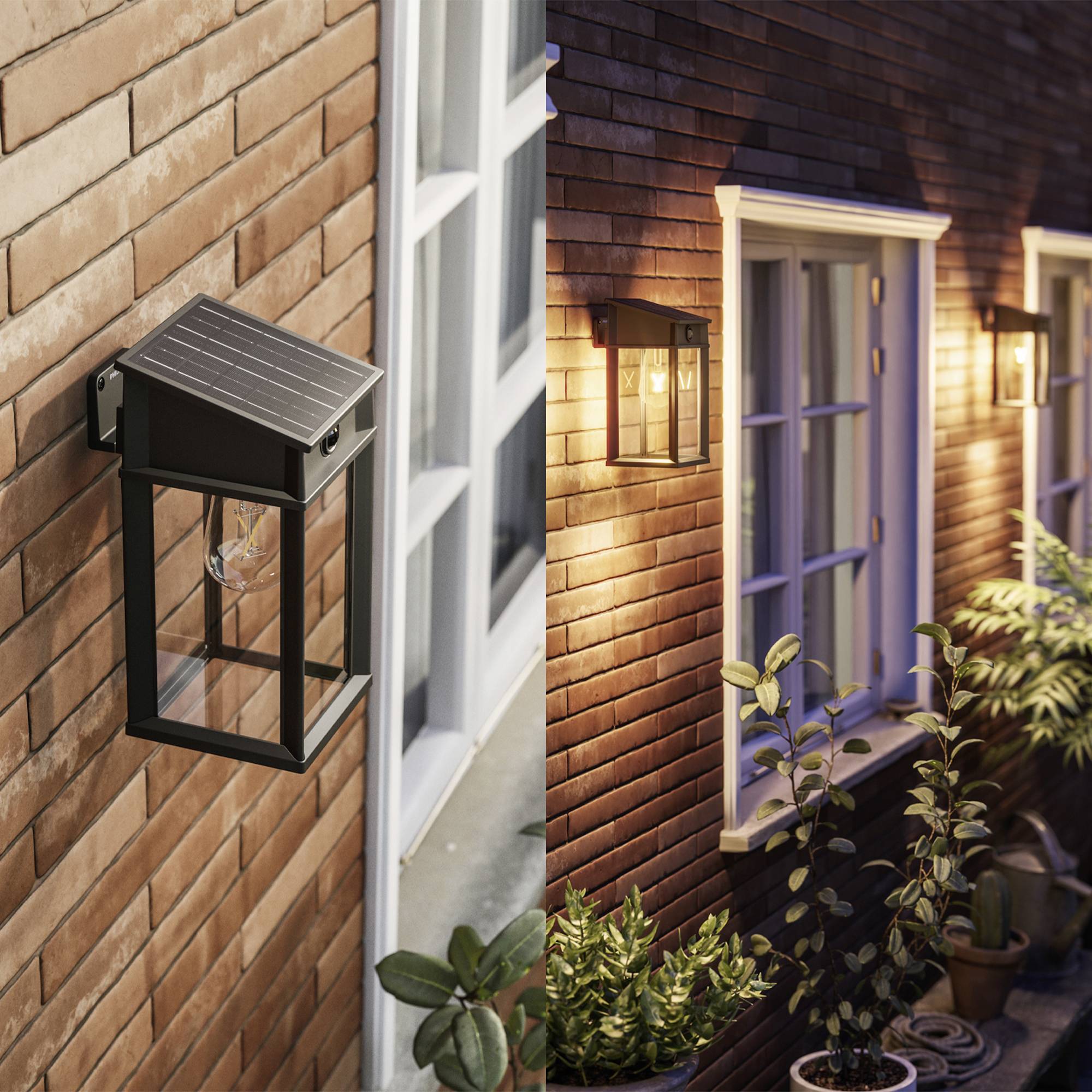 Настінний світильник Philips LED Geri 929004632601 3,2 Вт IP44 на сонячній енергії з датчиком руху