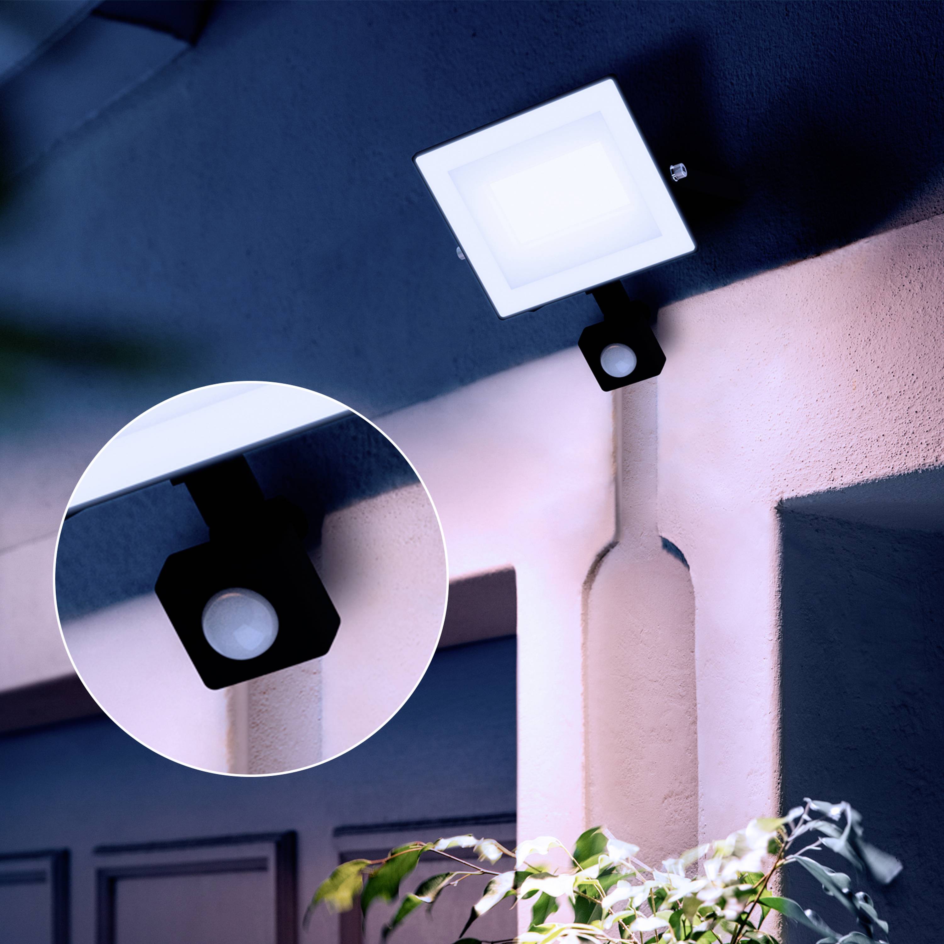 Philips LED Lois 929004642501 Вуличний світлодіодний прожектор з датчиком руху 30 Вт Колір світлодіода: холодний білий