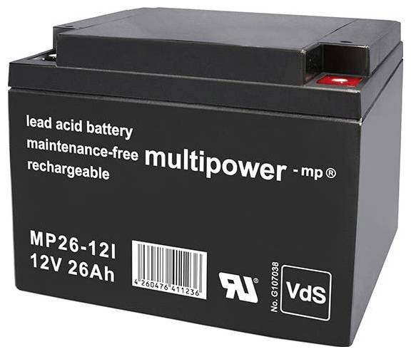 Свинцево-кислотний акумулятор різних потужностей MP26-12I MP26-12I, AGM, 12 В, 26 Аг