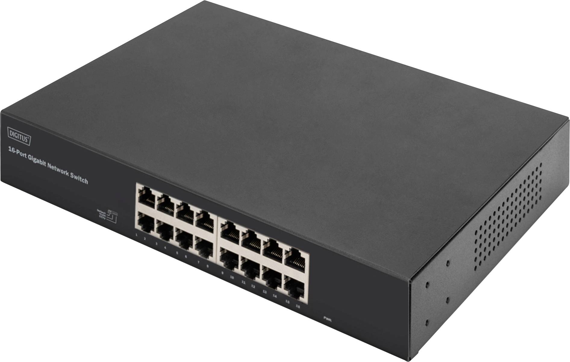 Мережевий комутатор Digitus DN-80112-2 RJ45 DN-80112-2, 16 портів, 10 Мбіт/с, 100 Мбіт/с, 1000 Мбіт/с
