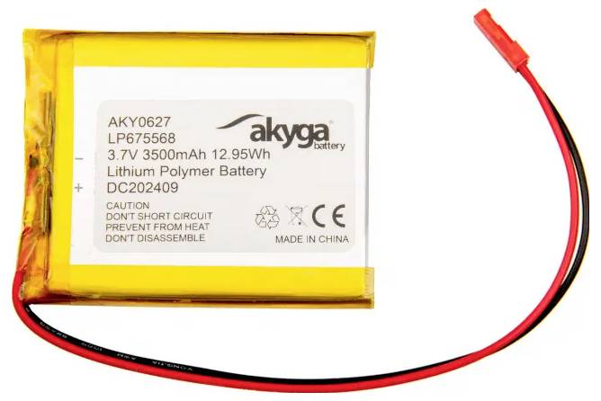 Акумуляторний блок Спеціальний акумулятор, LiPo Akyga LP675568, 3,7 В, 3500 мАг