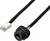 Kabel Ethernet z wtykiem RJ45 i złączem chronionym przed wodą i pyłem, odpowiednie do trudnych warunków środowiskowych.