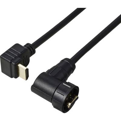 Kabel HDMI z wtyczką kątową do łatwego podłączenia w ciasnych przestrzeniach, np. za telewizorami lub monitorami.