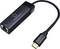 Czarny adapter USB-C do LAN firmy Renkforce z portem sieciowym, posiadający zielone i żółte podświetlone wskaźniki statusu.