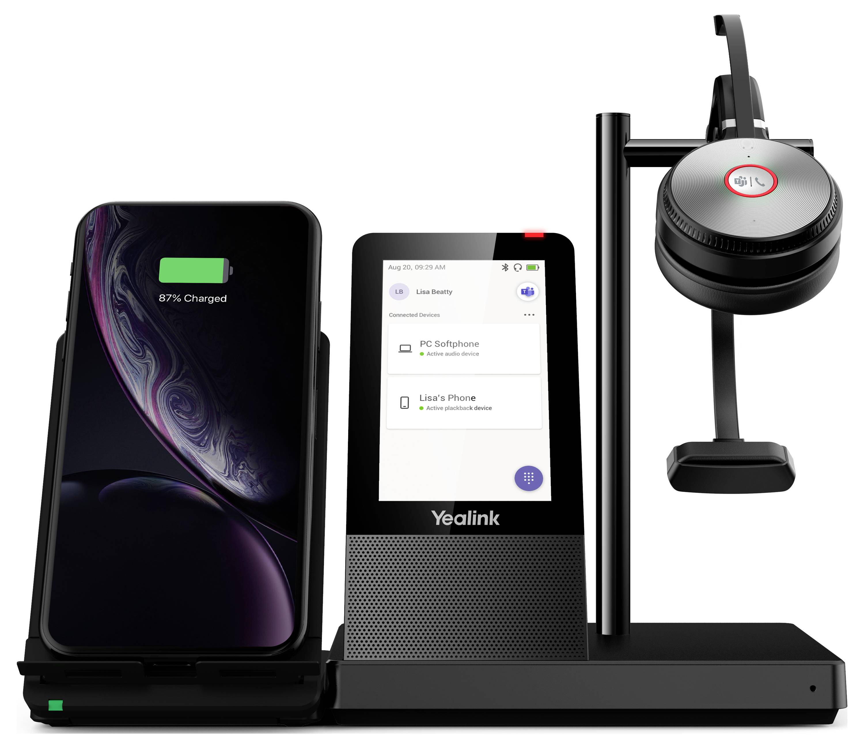 Yealink Yealink DECT Headset WH66 Mono Teams Słuchawki nauszne czarny-1