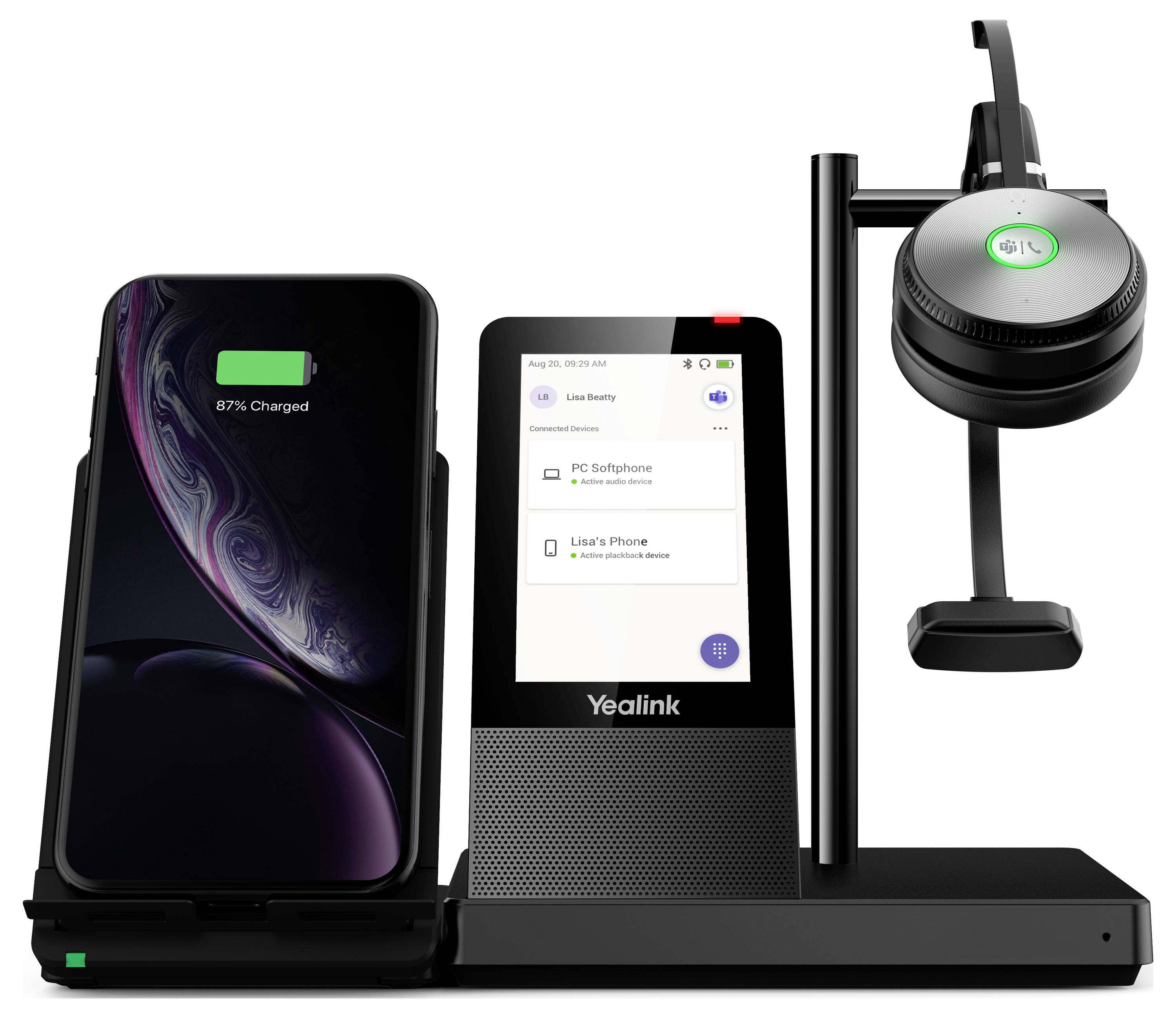 Yealink Yealink DECT Headset WH66 Mono Teams Słuchawki nauszne czarny-2