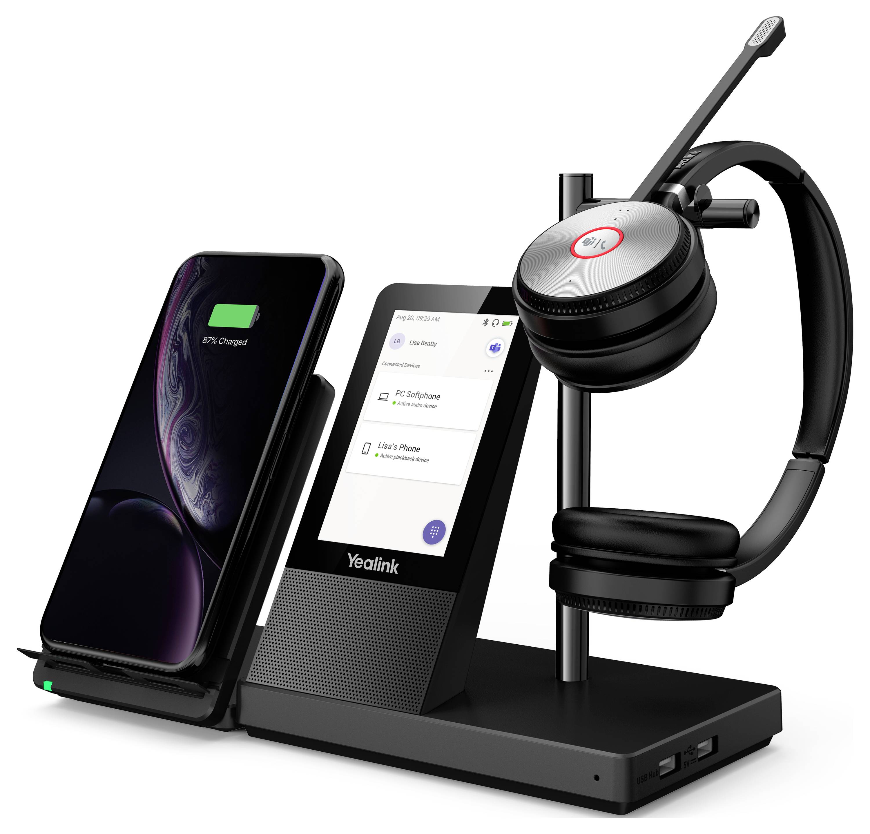 Yealink Yealink WH66 Dual - Headset - On-Ear - DECT - kabellos Słuchawki nauszne czarny-1