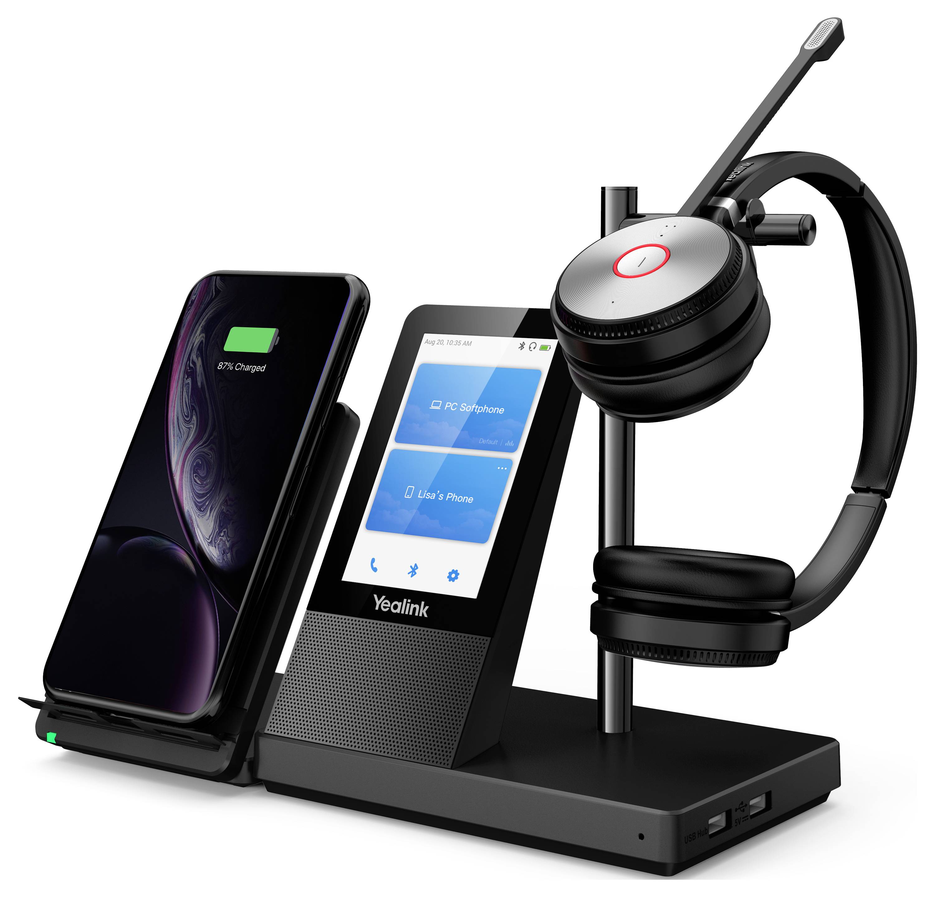 Yealink Yealink DECT Headset WH66 Dual UC Słuchawki nauszne czarny-1