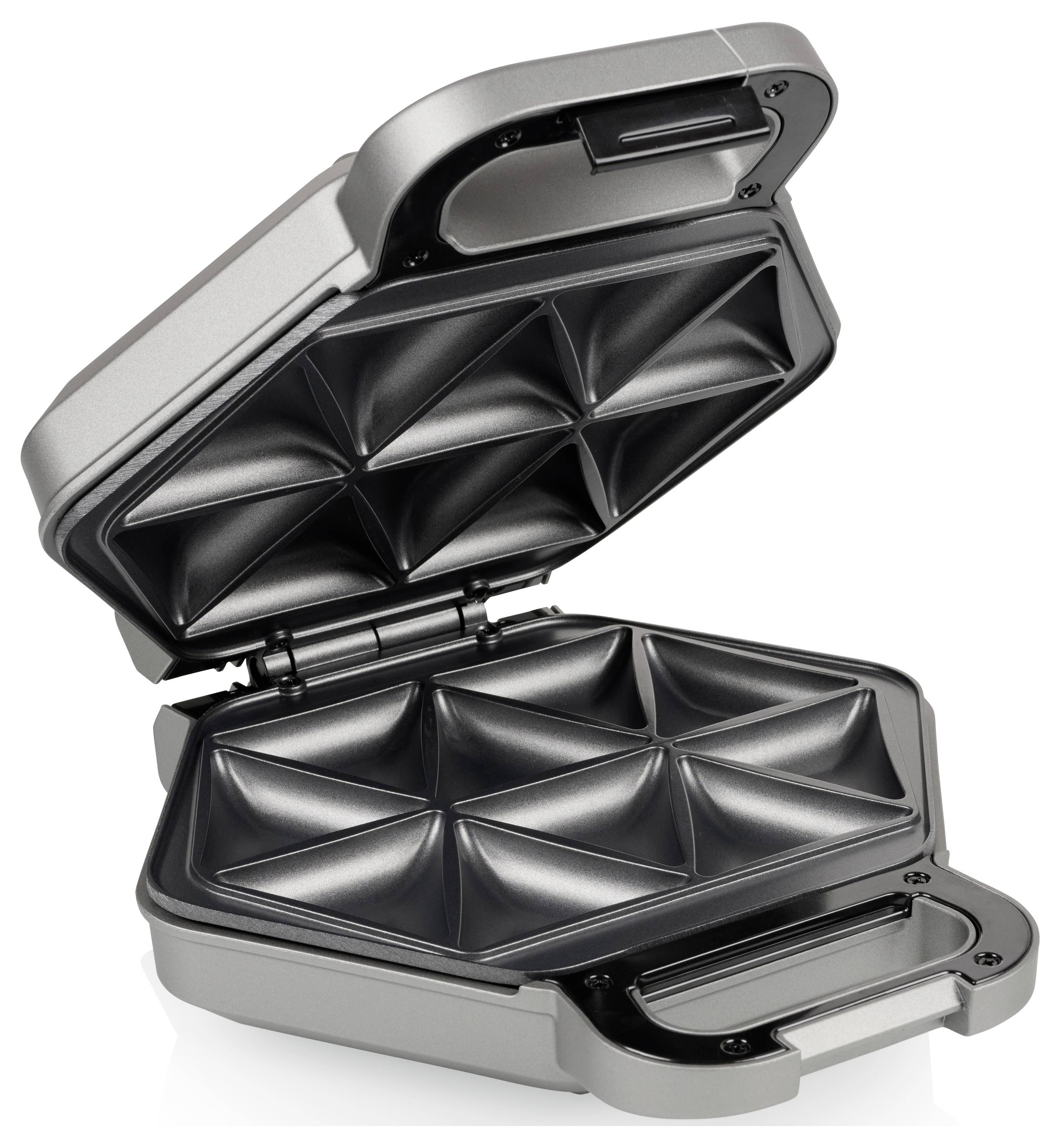 Сендвічниця Princess Snack-Maker, антипригарне покриття, без бісфенолу А, захист від перегріву, срібляста